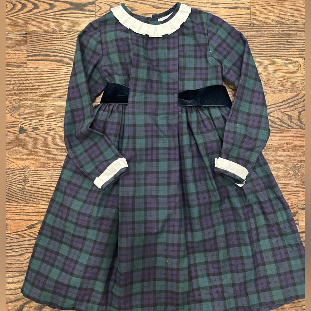 Papa London Girls Plaid Dress